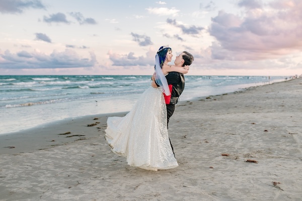 Everlasting Elopements couple dancing on beach after wedding